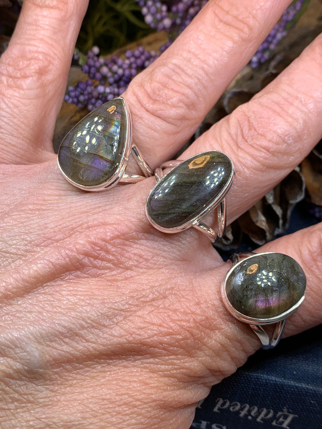 Moonwind Magic Labradorite Ring in Sterling Silver