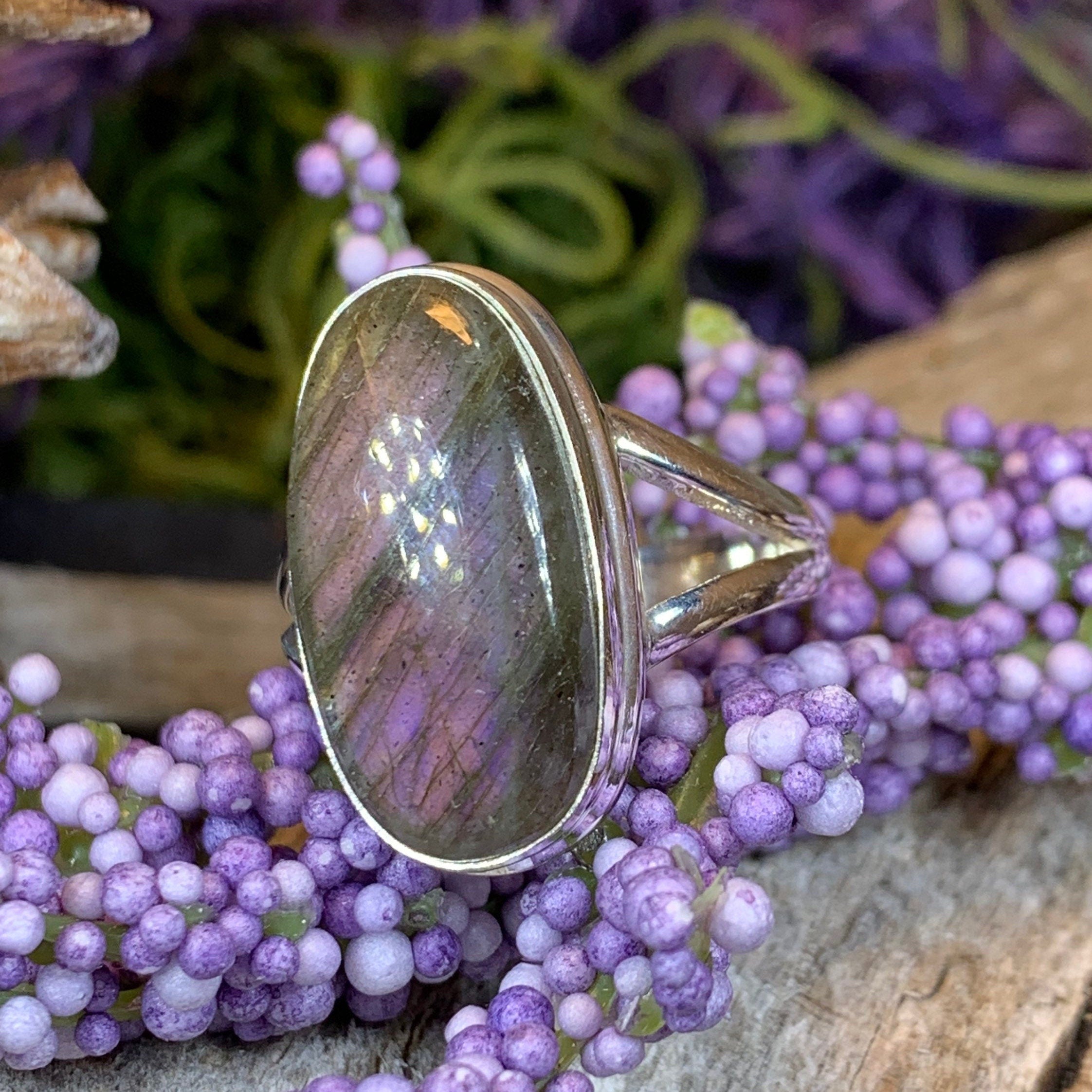 Moonwind Magic Labradorite Ring in Sterling Silver