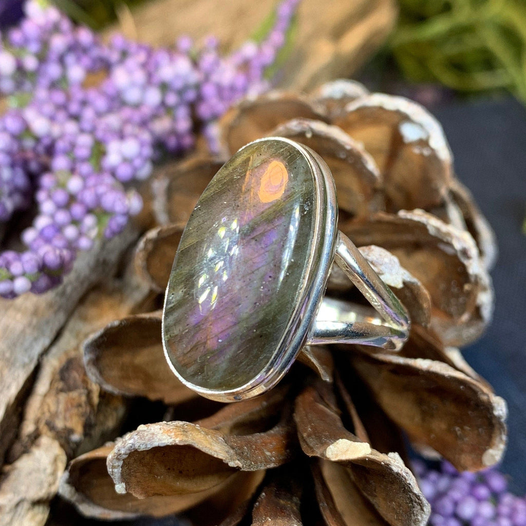 Moonwind Magic Labradorite Ring in Sterling Silver
