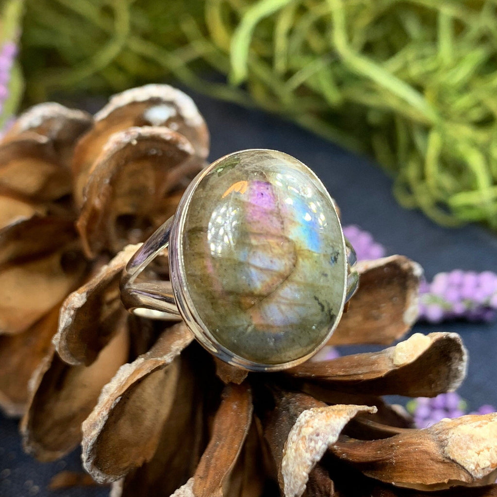 Moonwind Magic Labradorite Ring in Sterling Silver