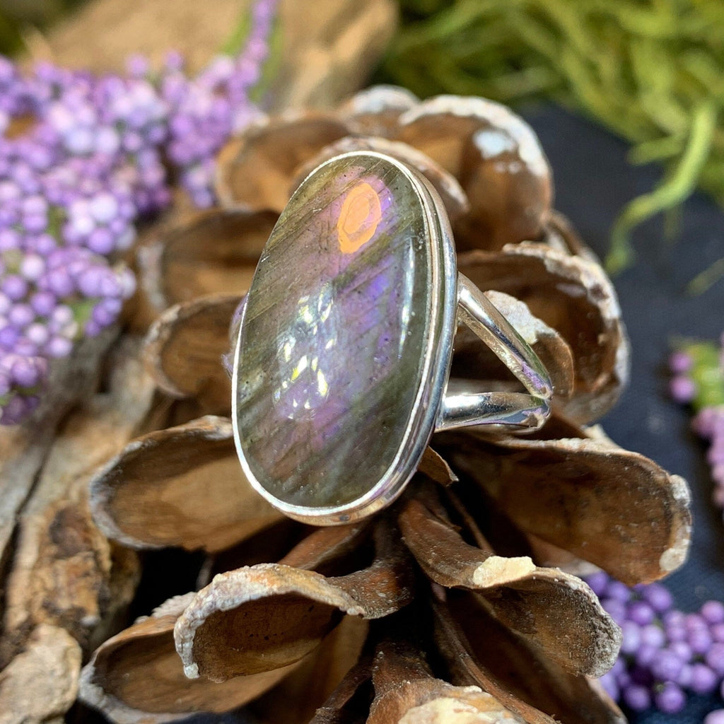 Moonwind Magic Labradorite Ring in Sterling Silver