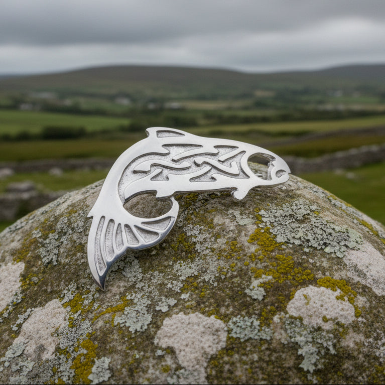 Salmon of Knowledge Celtic Brooch
