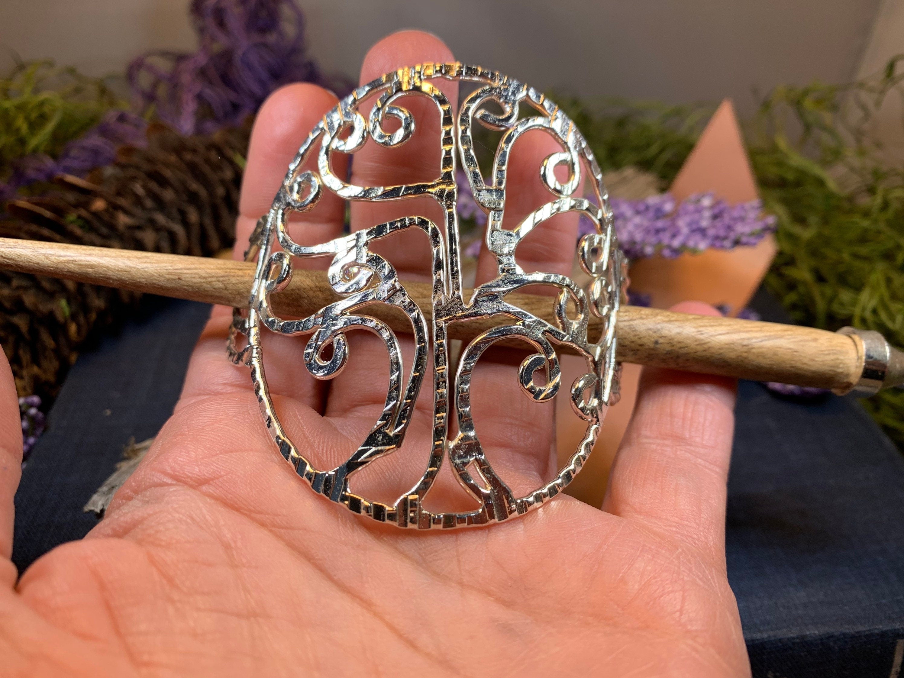 Elina Tree of Life Hair Slide - Handmade in Ireland