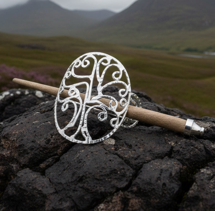 Elina Tree of Life Hair Slide - Handmade in Ireland