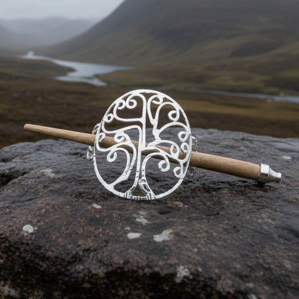 Elina Tree of Life Hair Slide - Handmade in Ireland