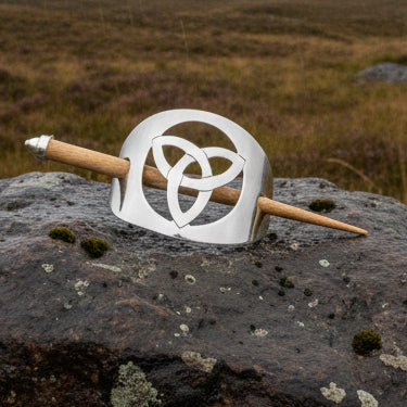 Premium Trinity Knot Celtic Hair Slide - Handmade in Ireland