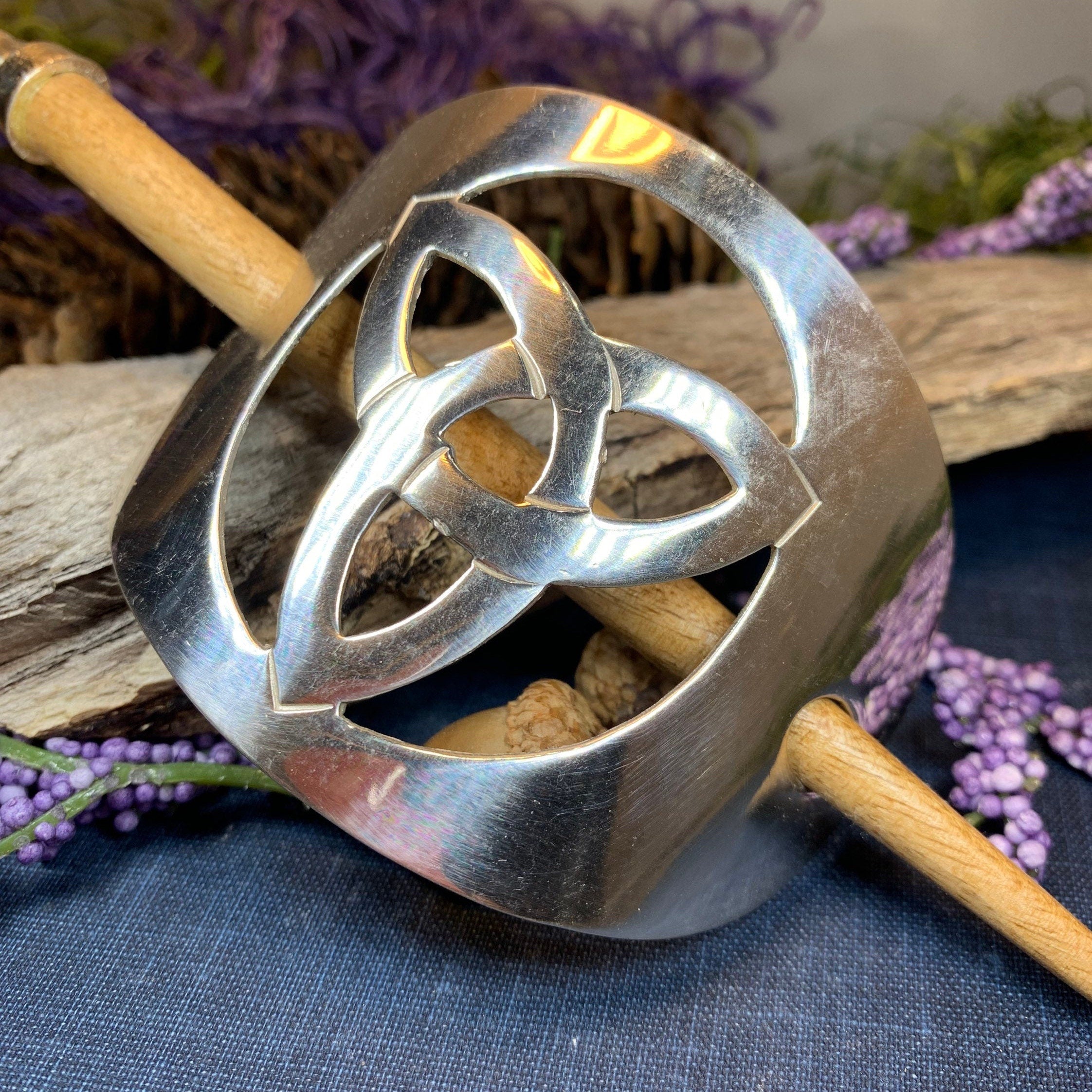Premium Trinity Knot Celtic Hair Slide - Handmade in Ireland