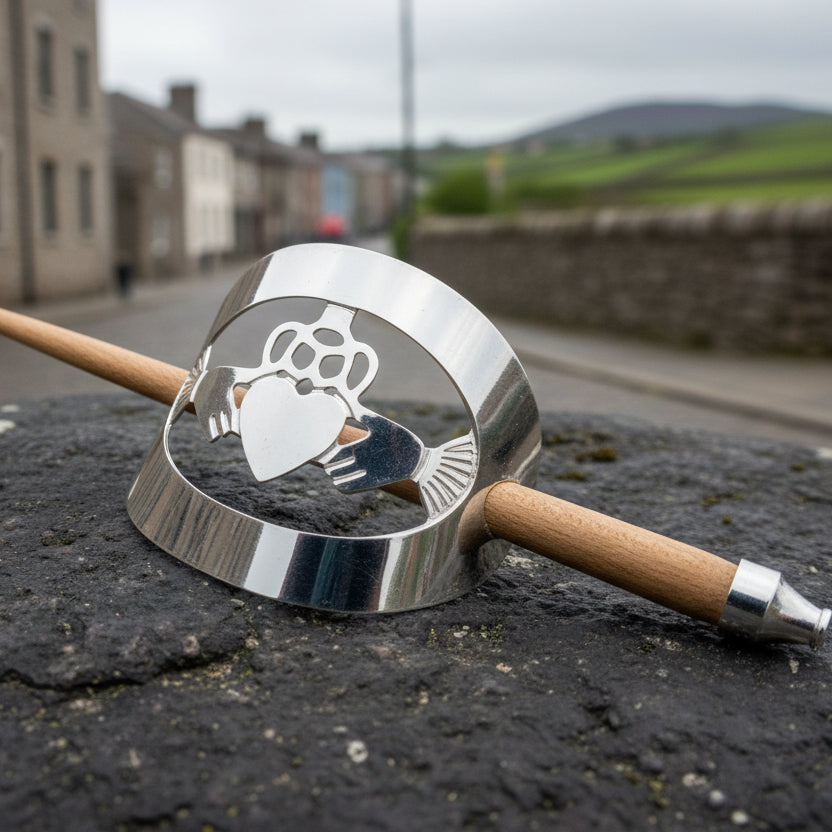 Pewter Claddagh Hair Slide - Handmade in Ireland