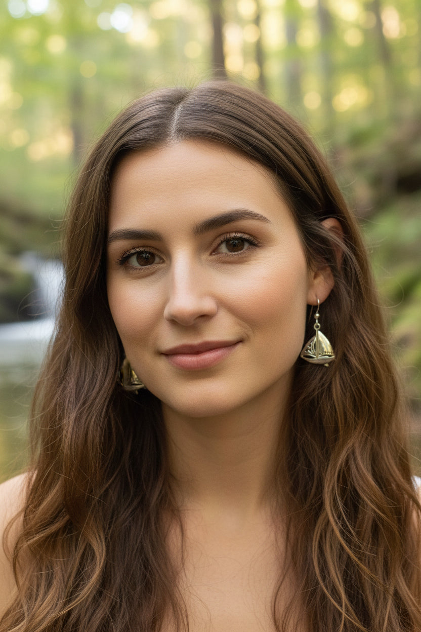 Celtic Sailboat Earrings for Women