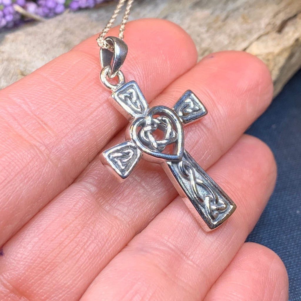 Noble Heart Celtic Cross Necklace