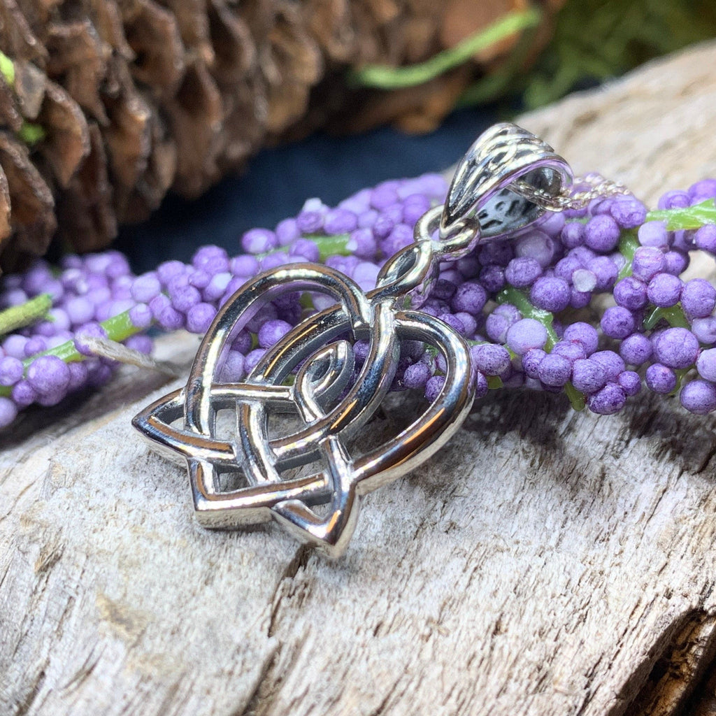 Mother's Knot Celtic Necklace in Sterling Silver