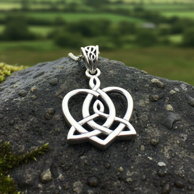 Mother's Knot Celtic Necklace in Sterling Silver