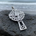 Large Irish Saint Brigid's Cross Necklace in Sterling Silver