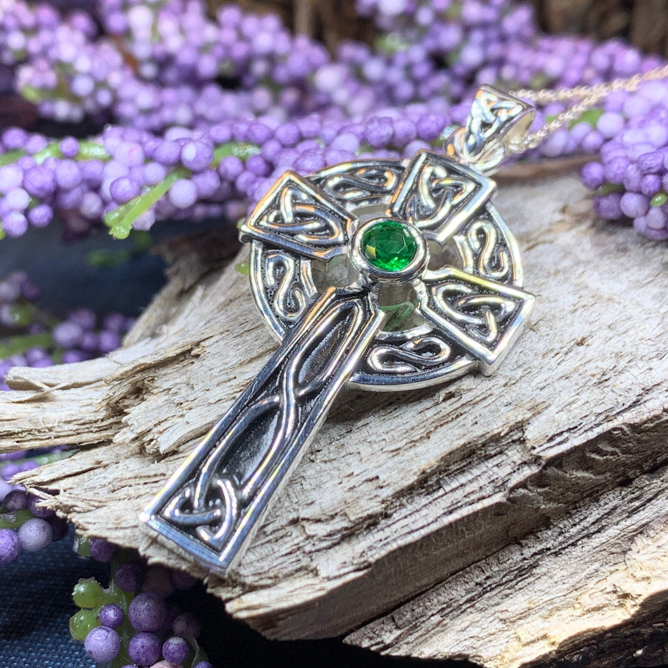 Classic Celtic Cross Necklace in Sterling Silver