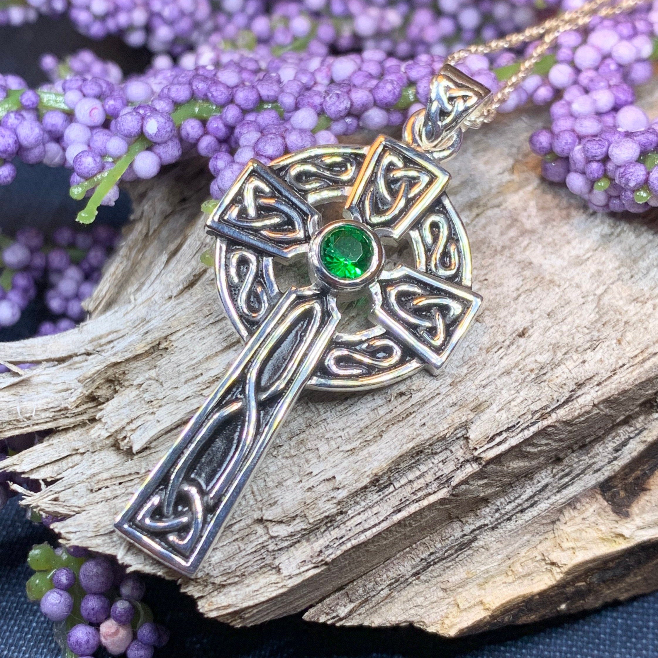 Classic Celtic Cross Necklace in Sterling Silver