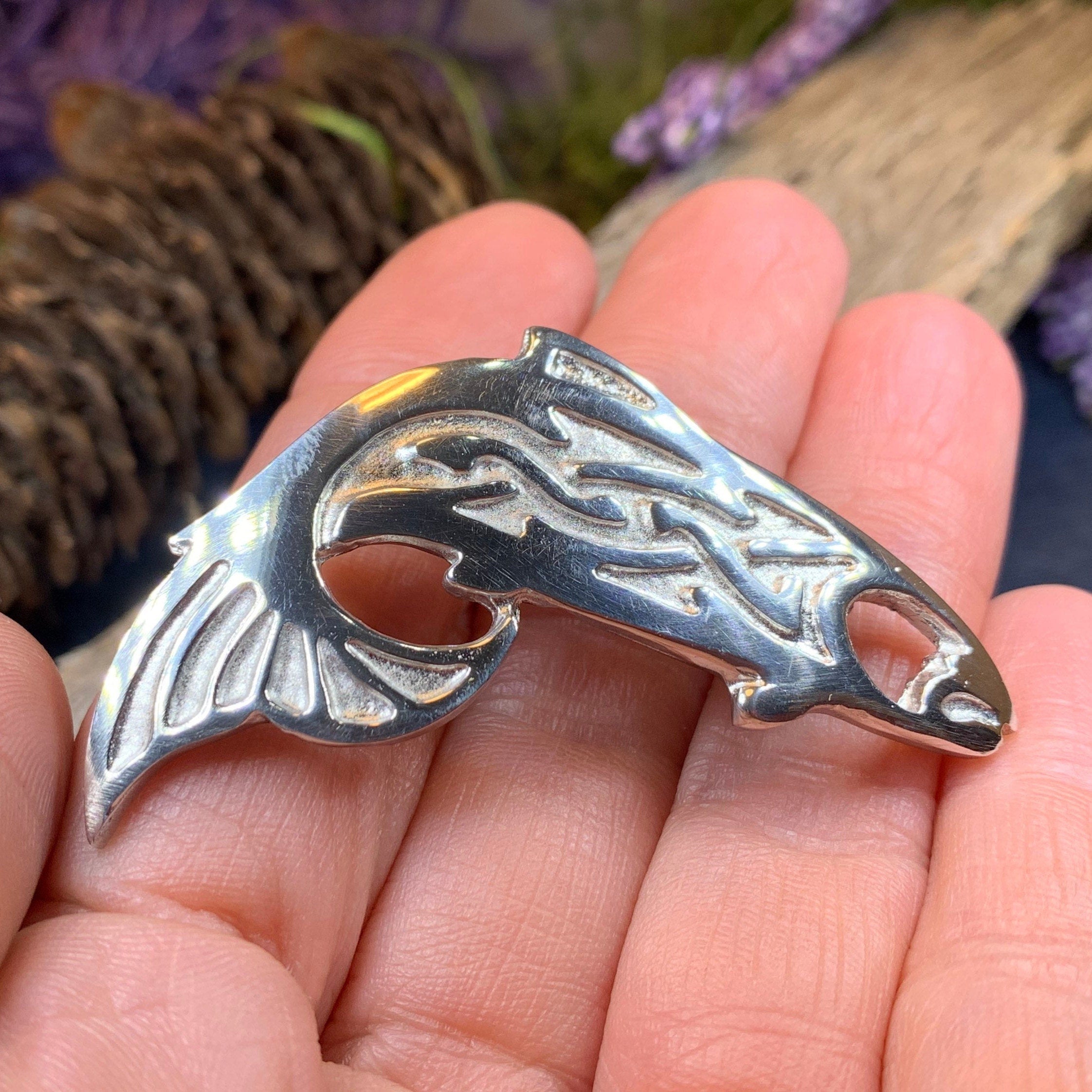 Salmon of Knowledge Celtic Brooch