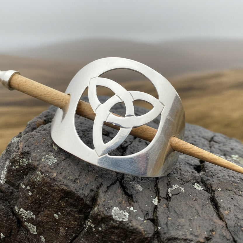 Premium Trinity Knot Celtic Hair Slide - Handmade in Ireland
