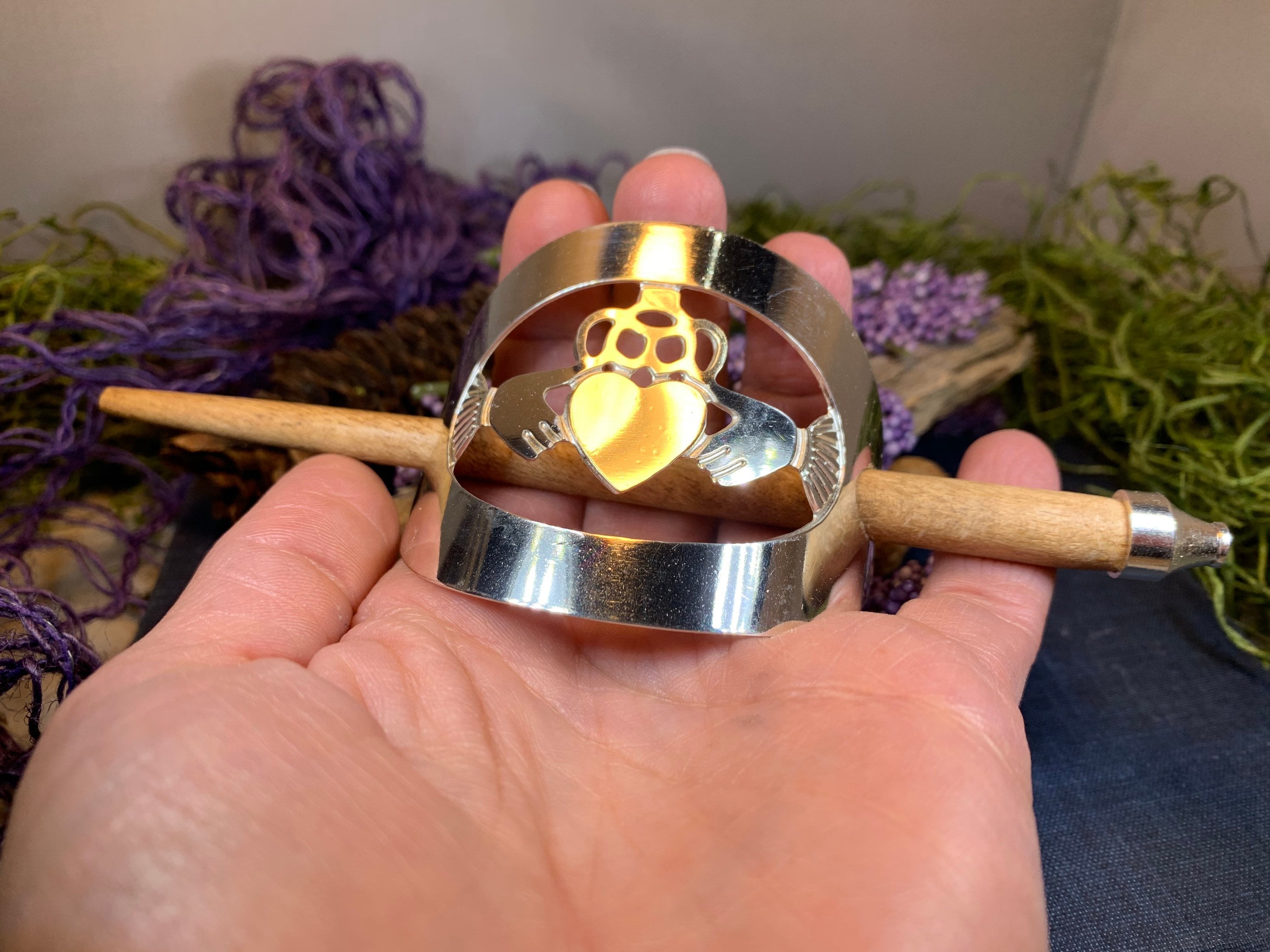 Pewter Claddagh Hair Slide - Handmade in Ireland