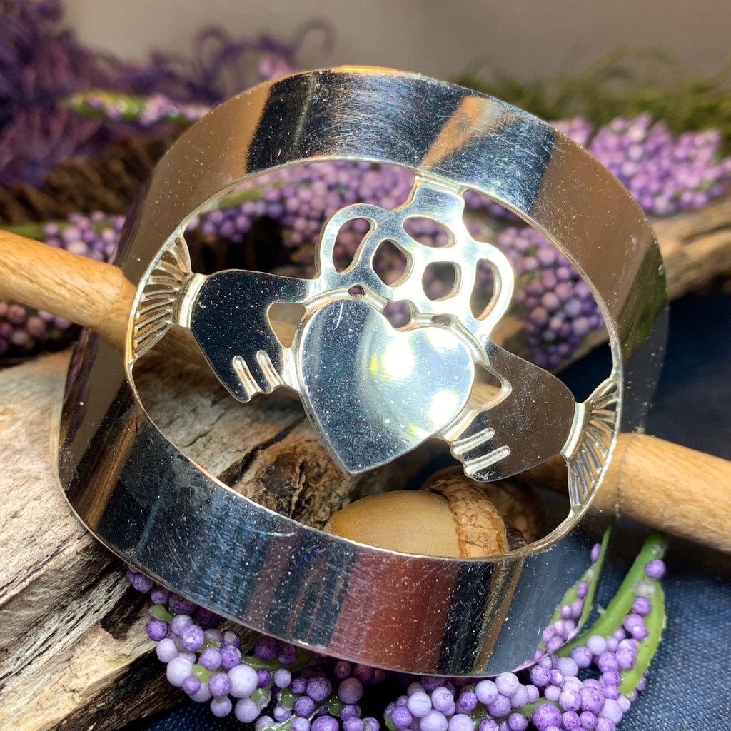 Pewter Claddagh Hair Slide - Handmade in Ireland