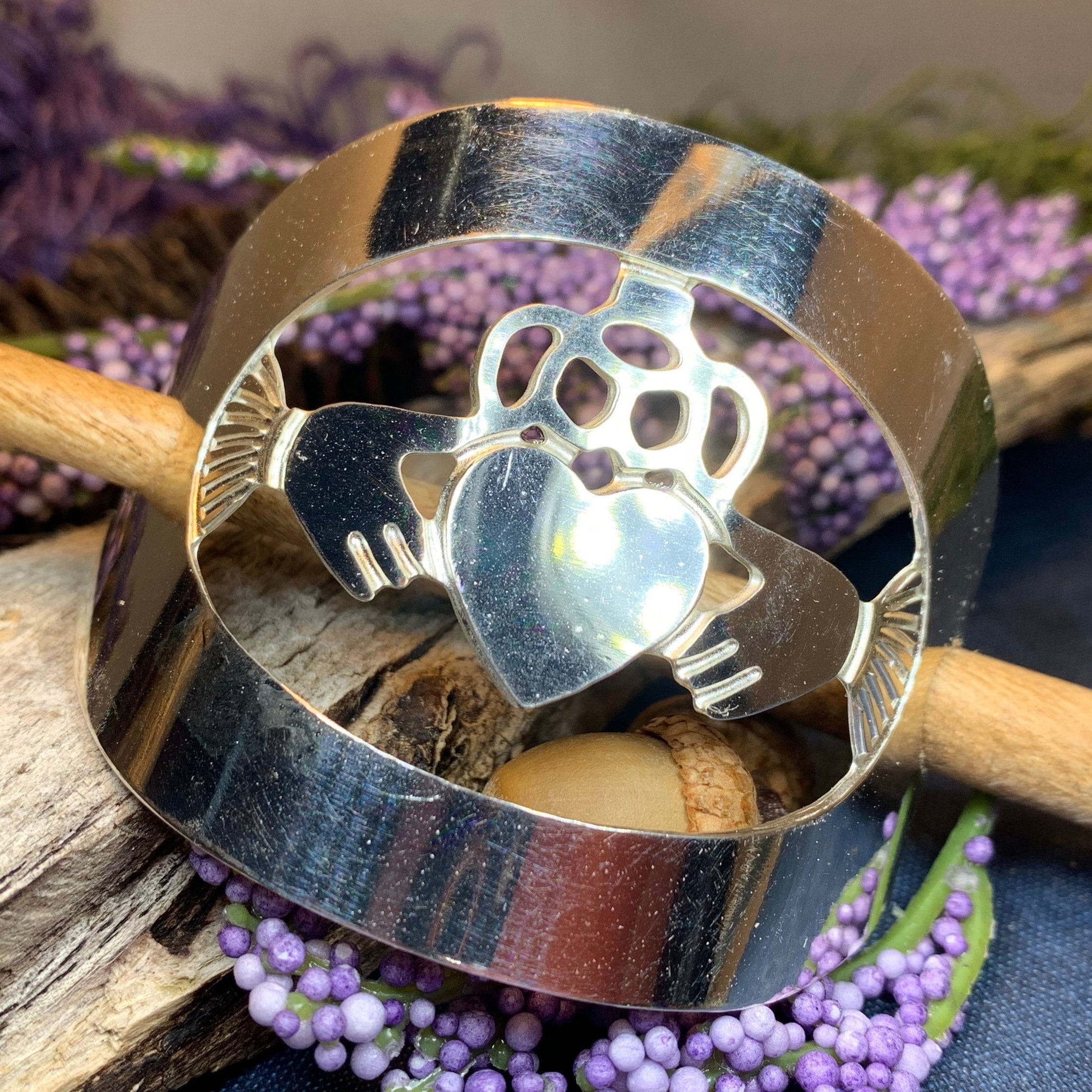 Pewter Claddagh Hair Slide - Handmade in Ireland