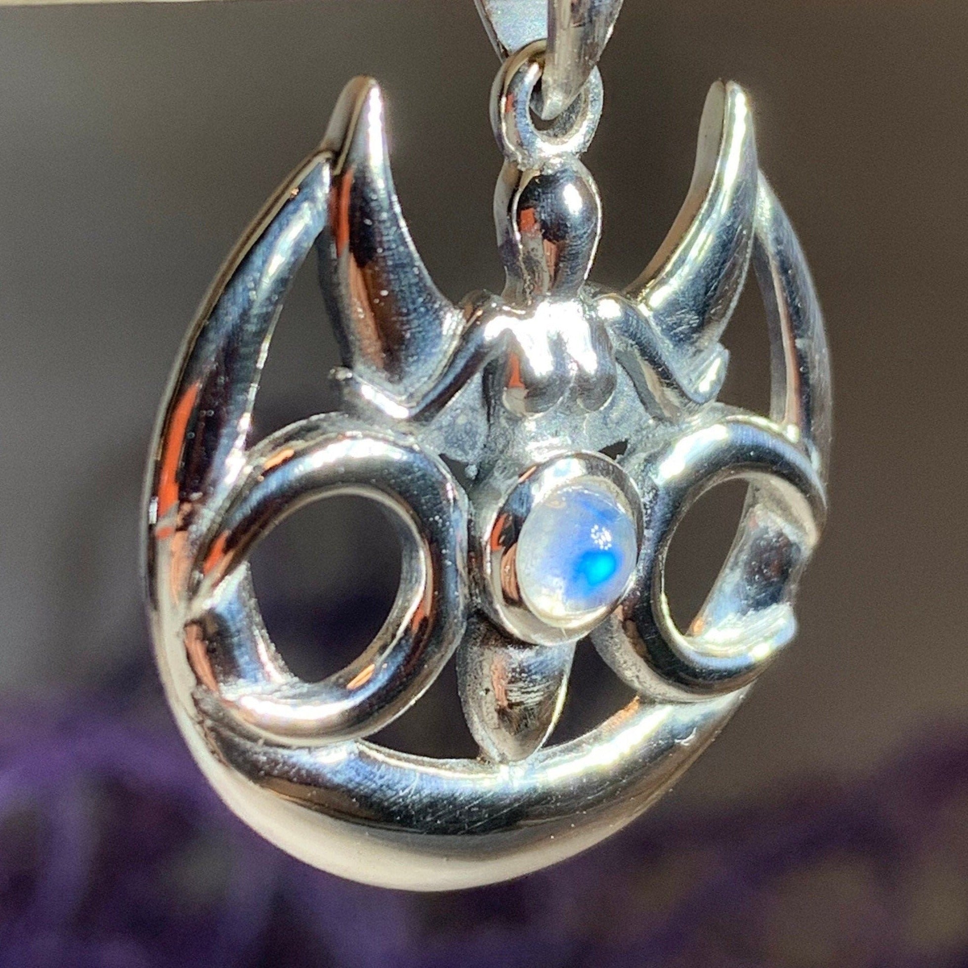 Keilia Triple Moon Goddess Necklace