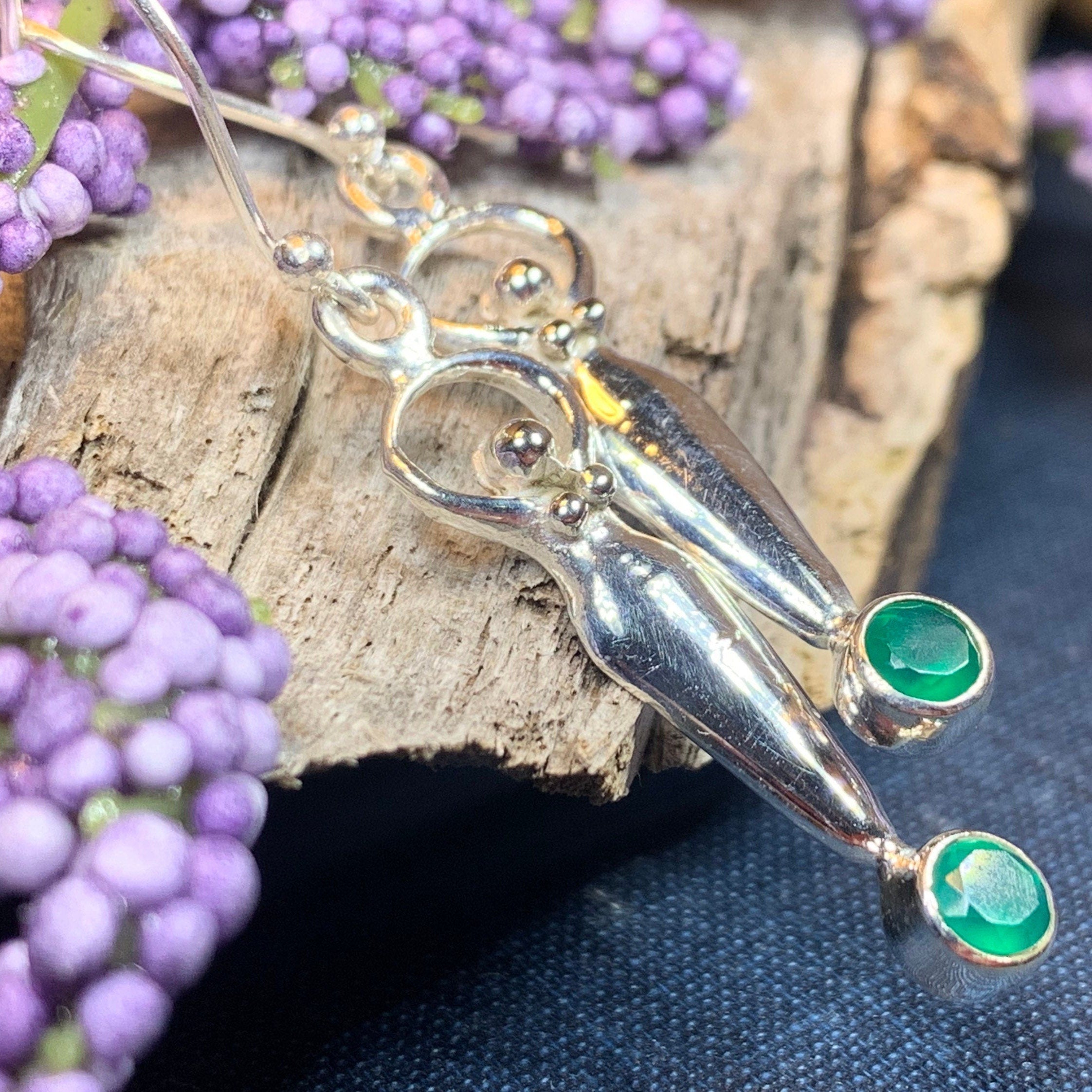 Chalcedony Goddess Earrings