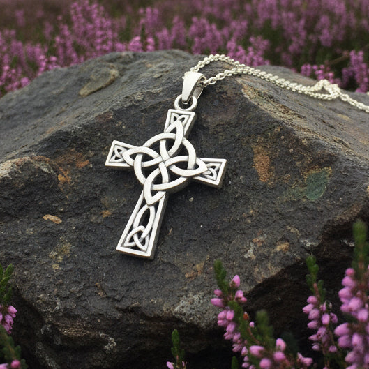 Four Corner Knot Celtic Cross Necklace