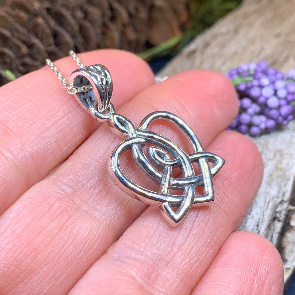 Mother's Knot Celtic Necklace in Sterling Silver