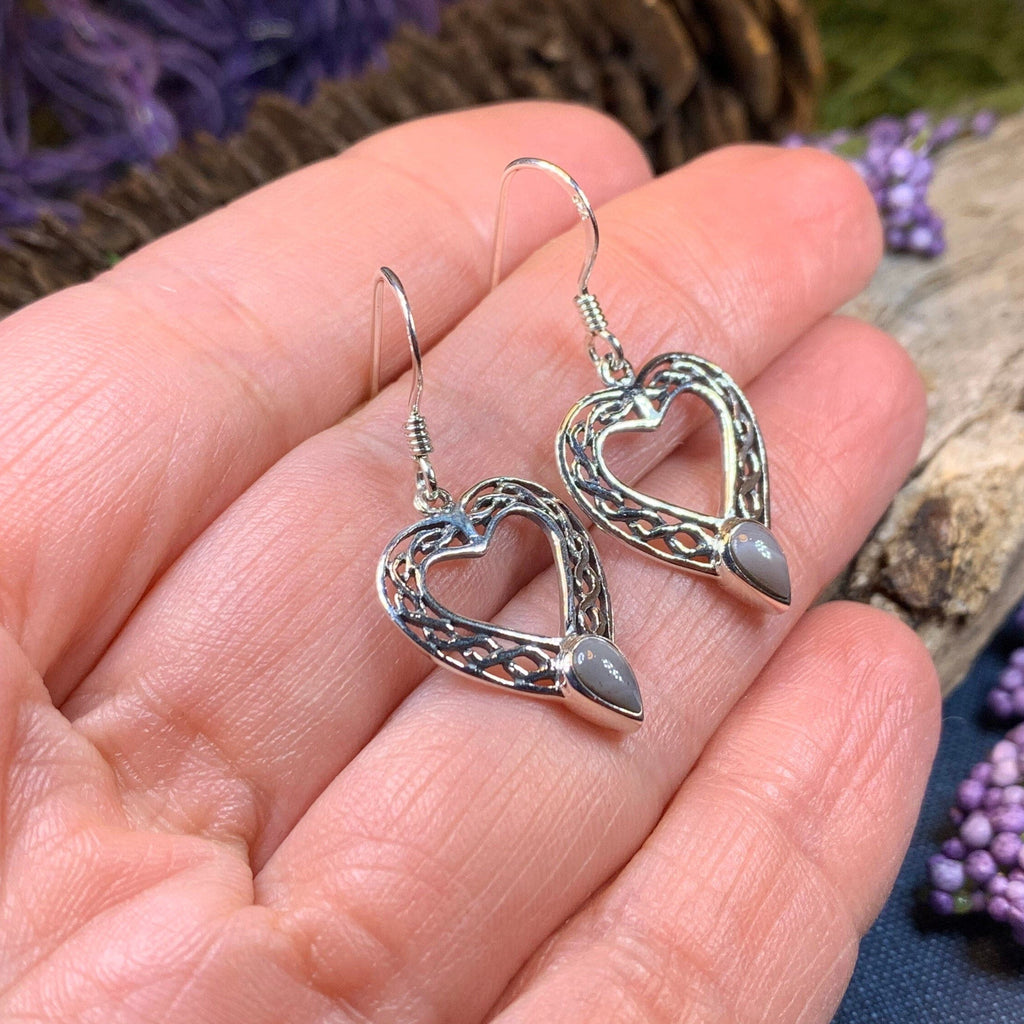 Scottish Celtic Heart Earrings