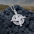 Celtic Irish Saint Brigid's Cross Necklace in Sterling Silver