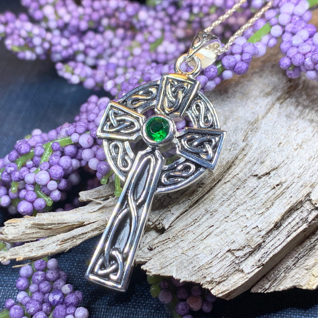 Classic Celtic Cross Necklace in Sterling Silver