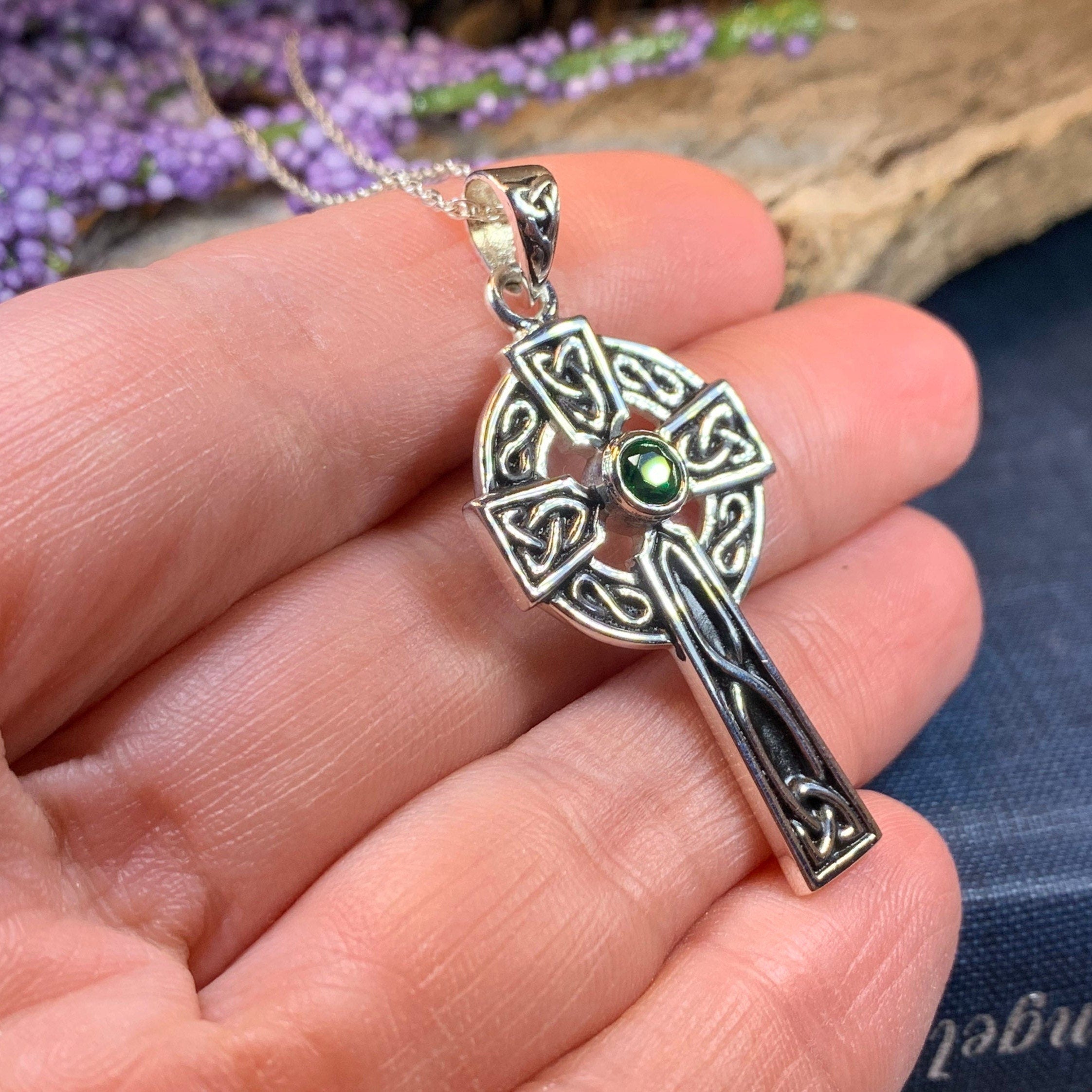Classic Celtic Cross Necklace in Sterling Silver