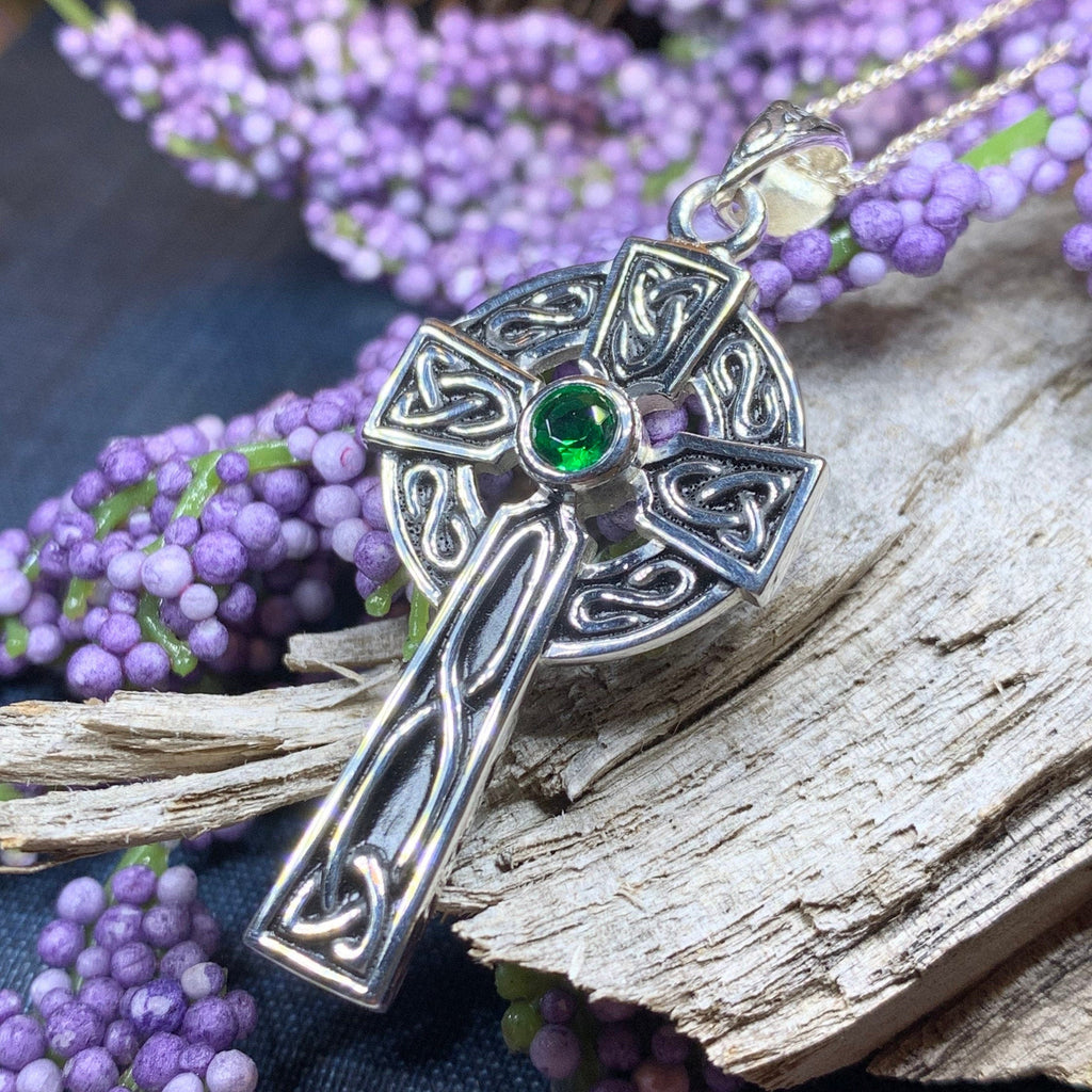 Classic Celtic Cross Necklace in Sterling Silver