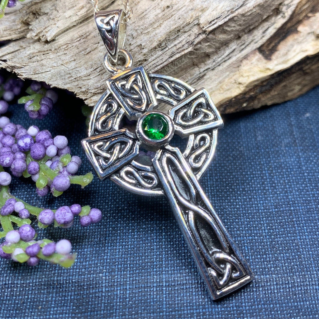 Classic Celtic Cross Necklace in Sterling Silver