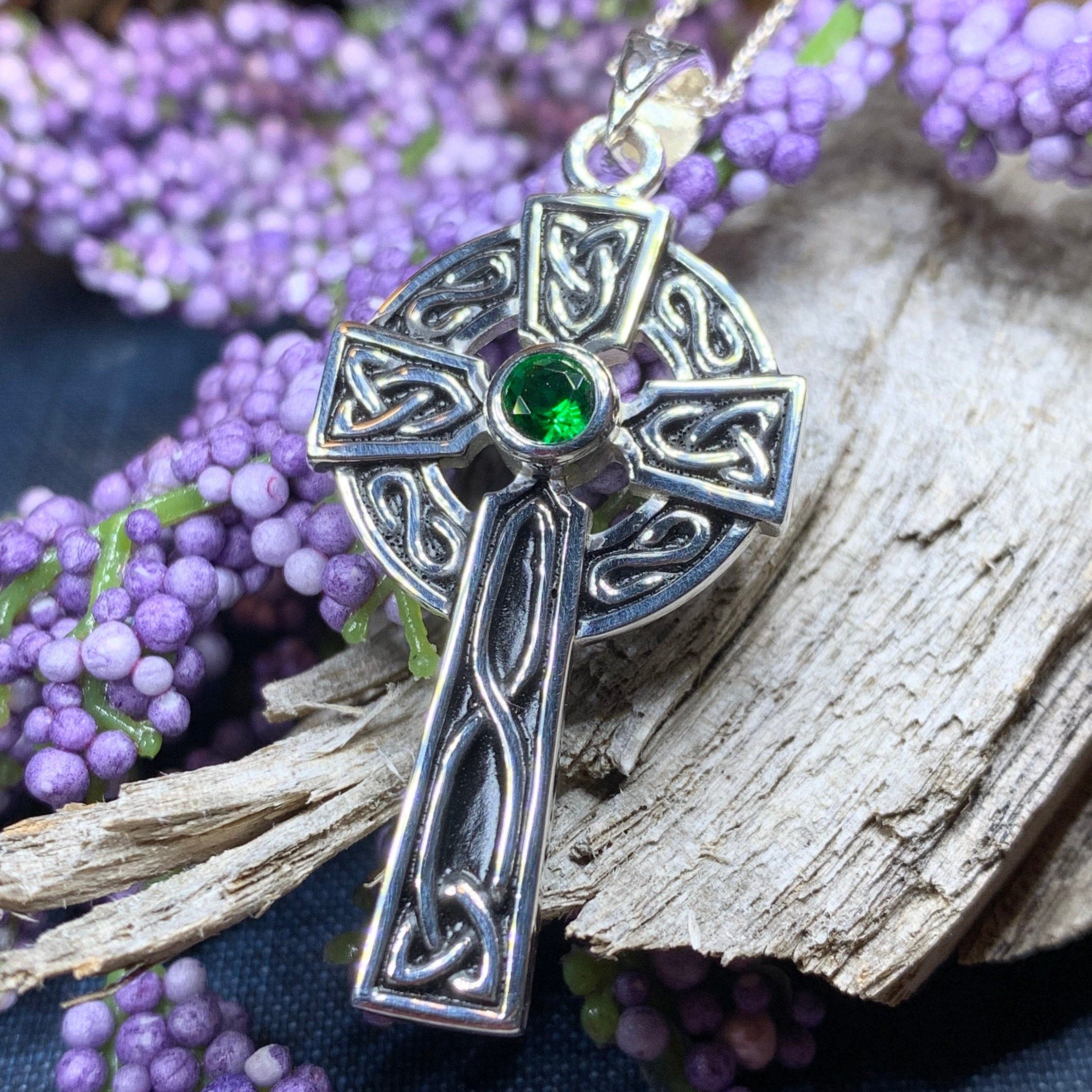 Classic Celtic Cross Necklace in Sterling Silver