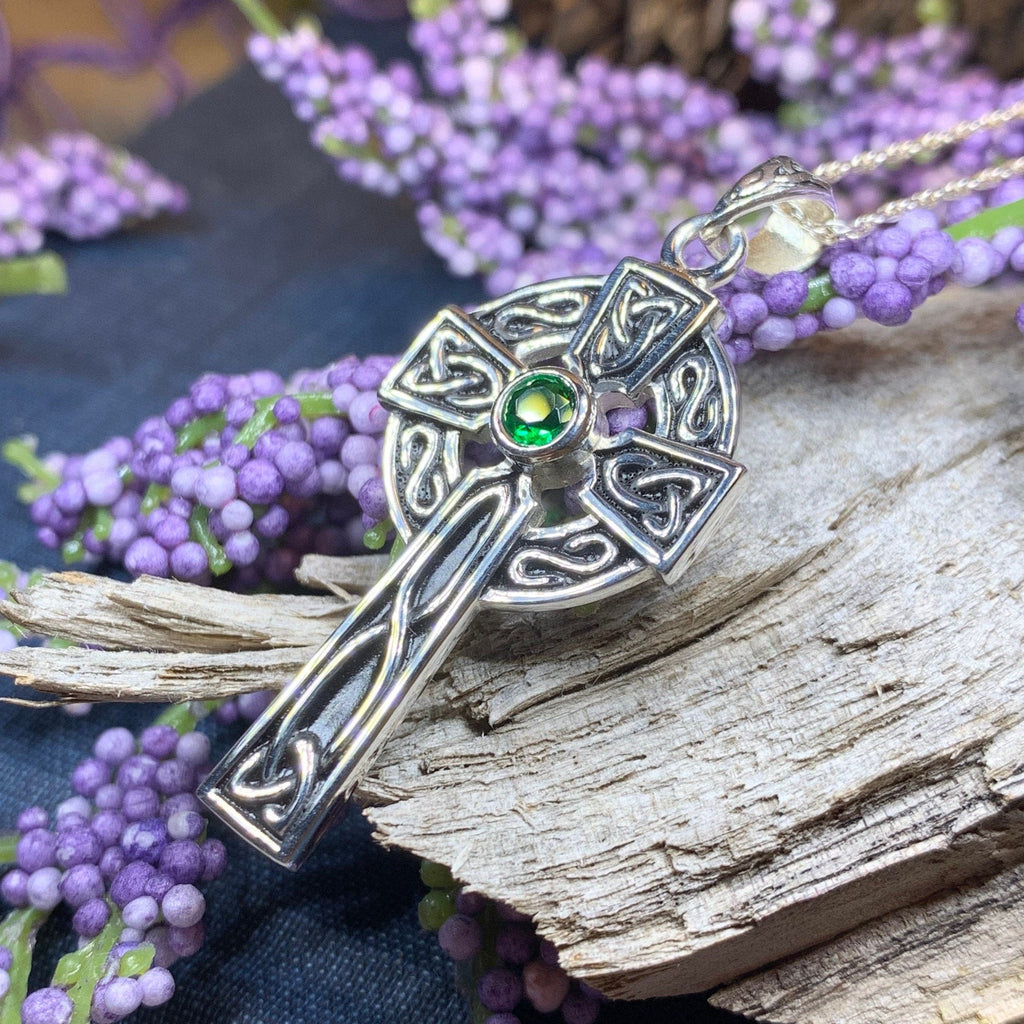 Classic Celtic Cross Necklace in Sterling Silver