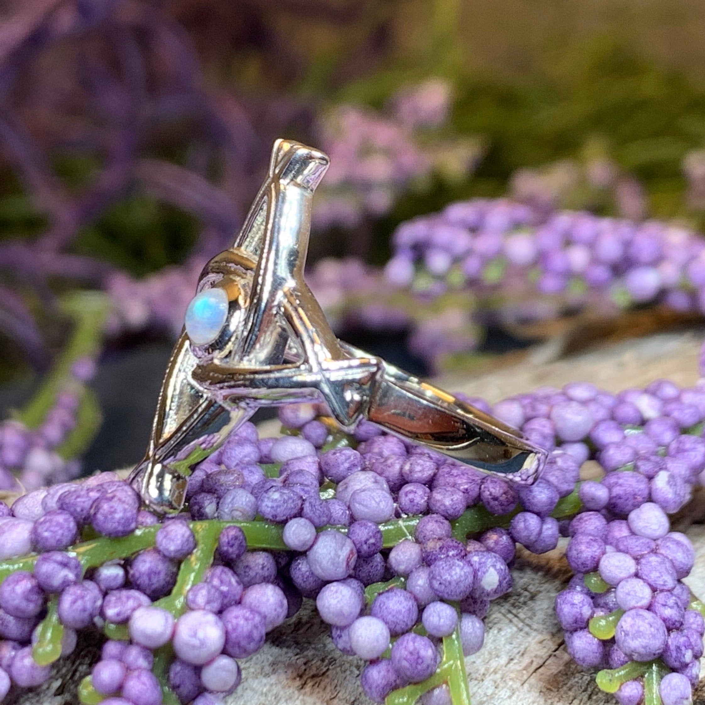 Moonstone Saint Brigid's Cross of Ireland Ring