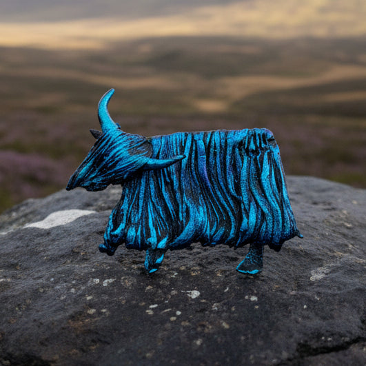 Shaggy Highland Cow Brooch - Handmade in Scotland