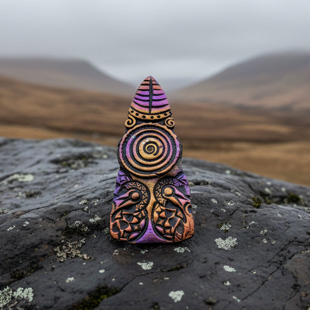 Whimsical Viking Warrior Brooch - Handmade in Scotland