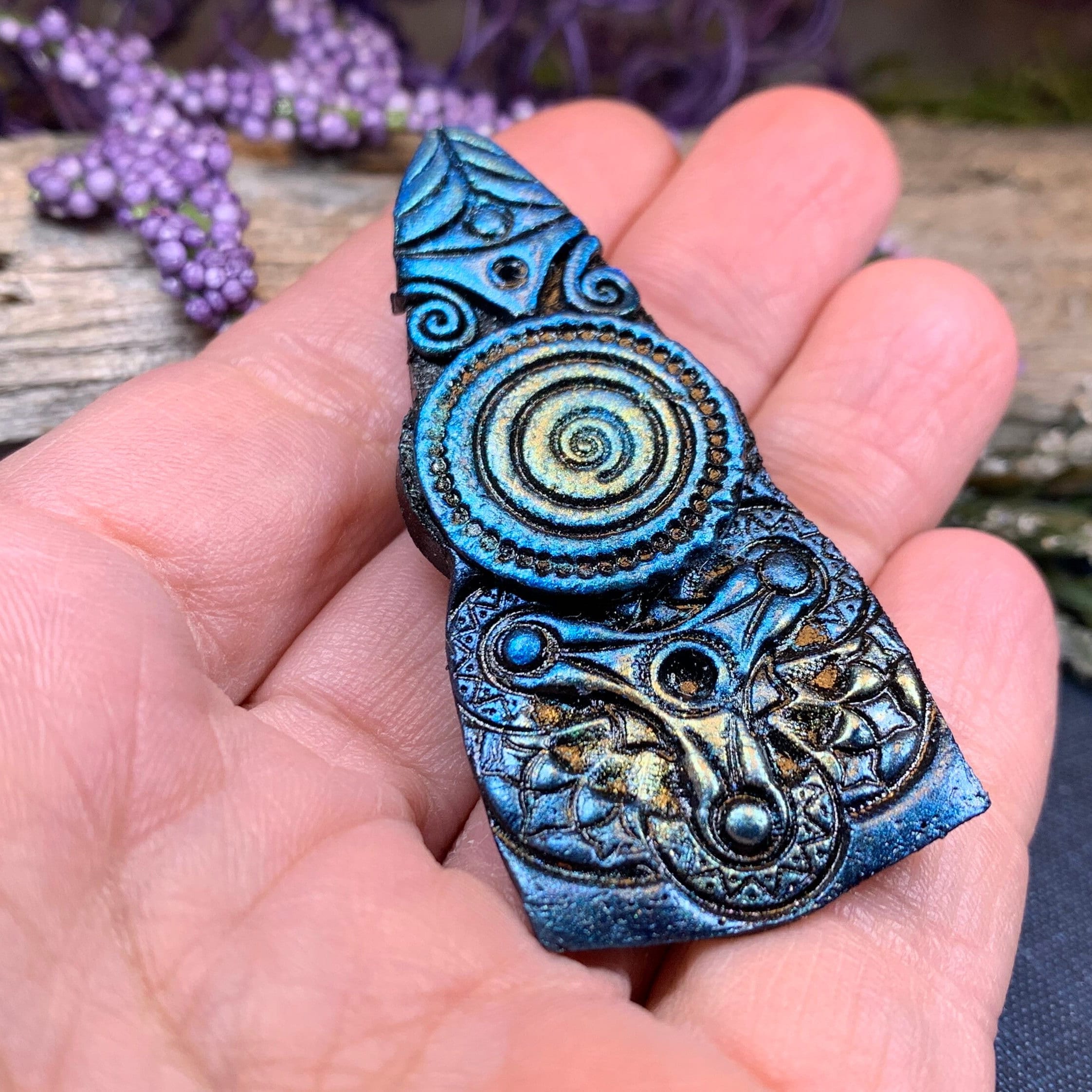 Whimsical Viking Warrior Brooch - Handmade in Scotland