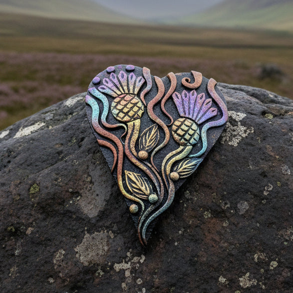 Adore Scottish Thistle Brooch - Handmade in Scotland