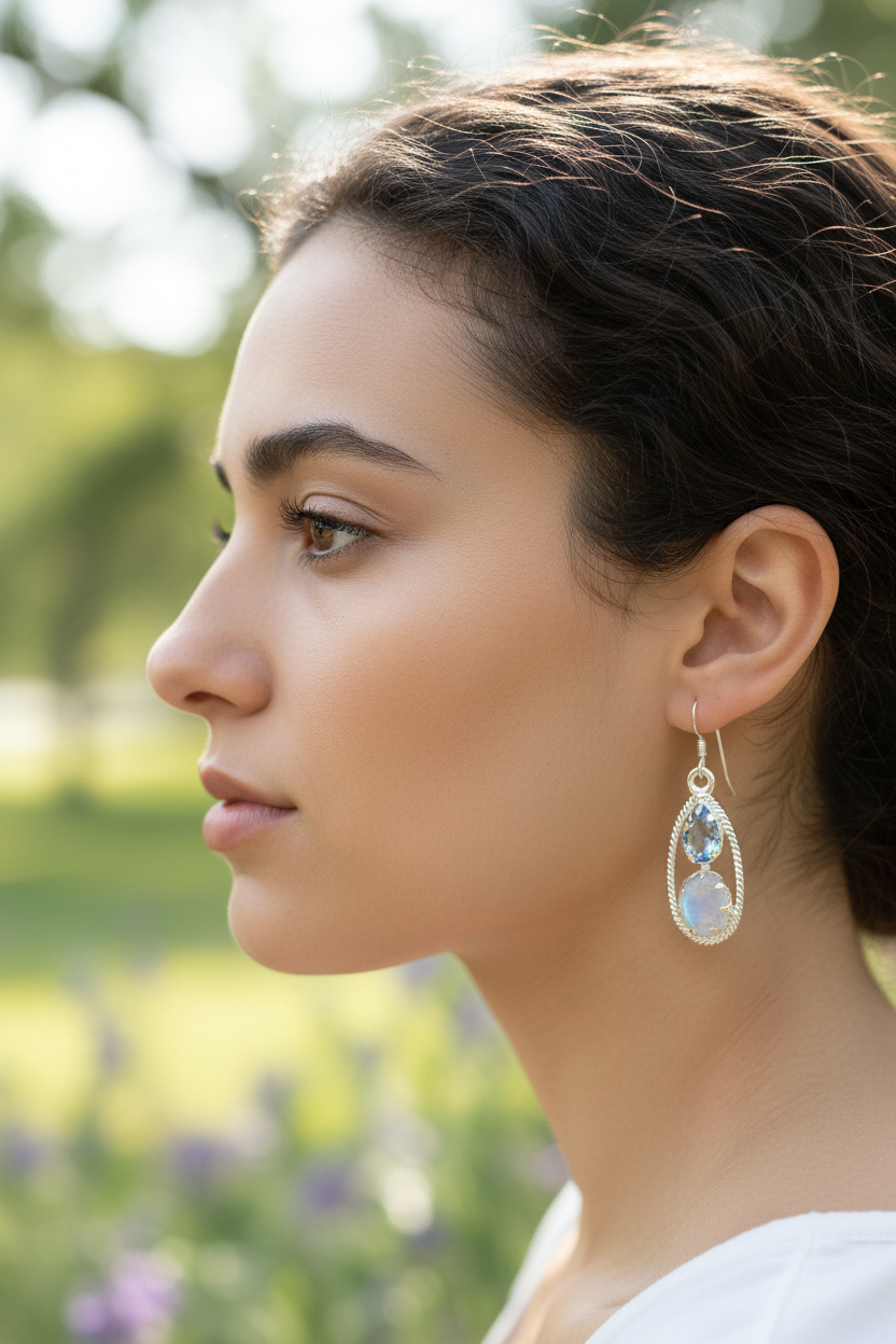 Diana Moonstone Earrings