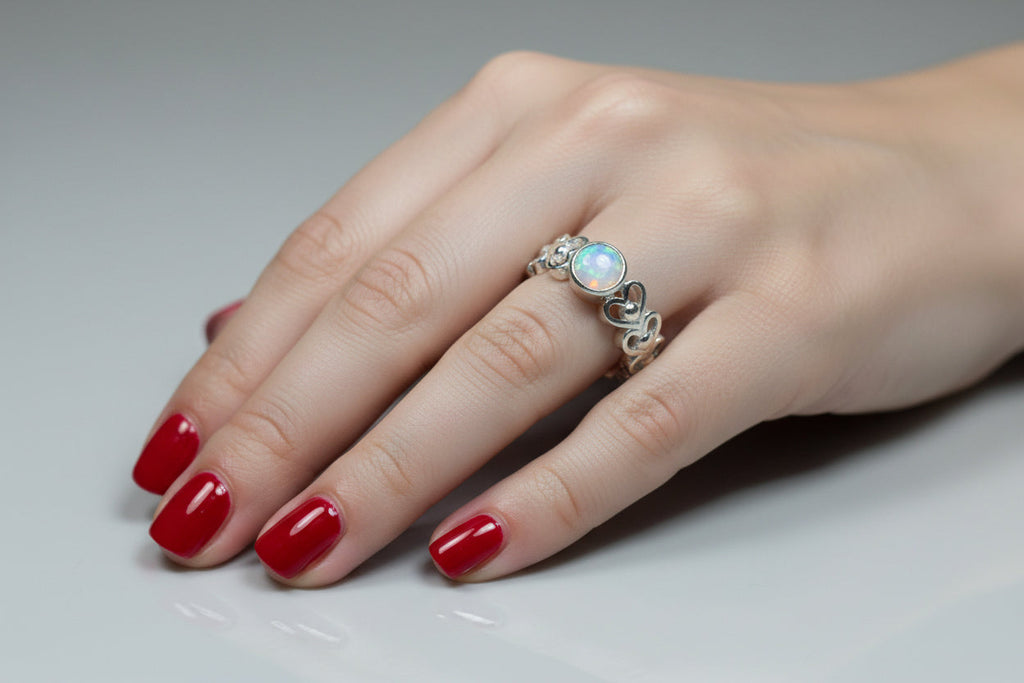 Jarida Celtic Love Knot Ring with Moonstone