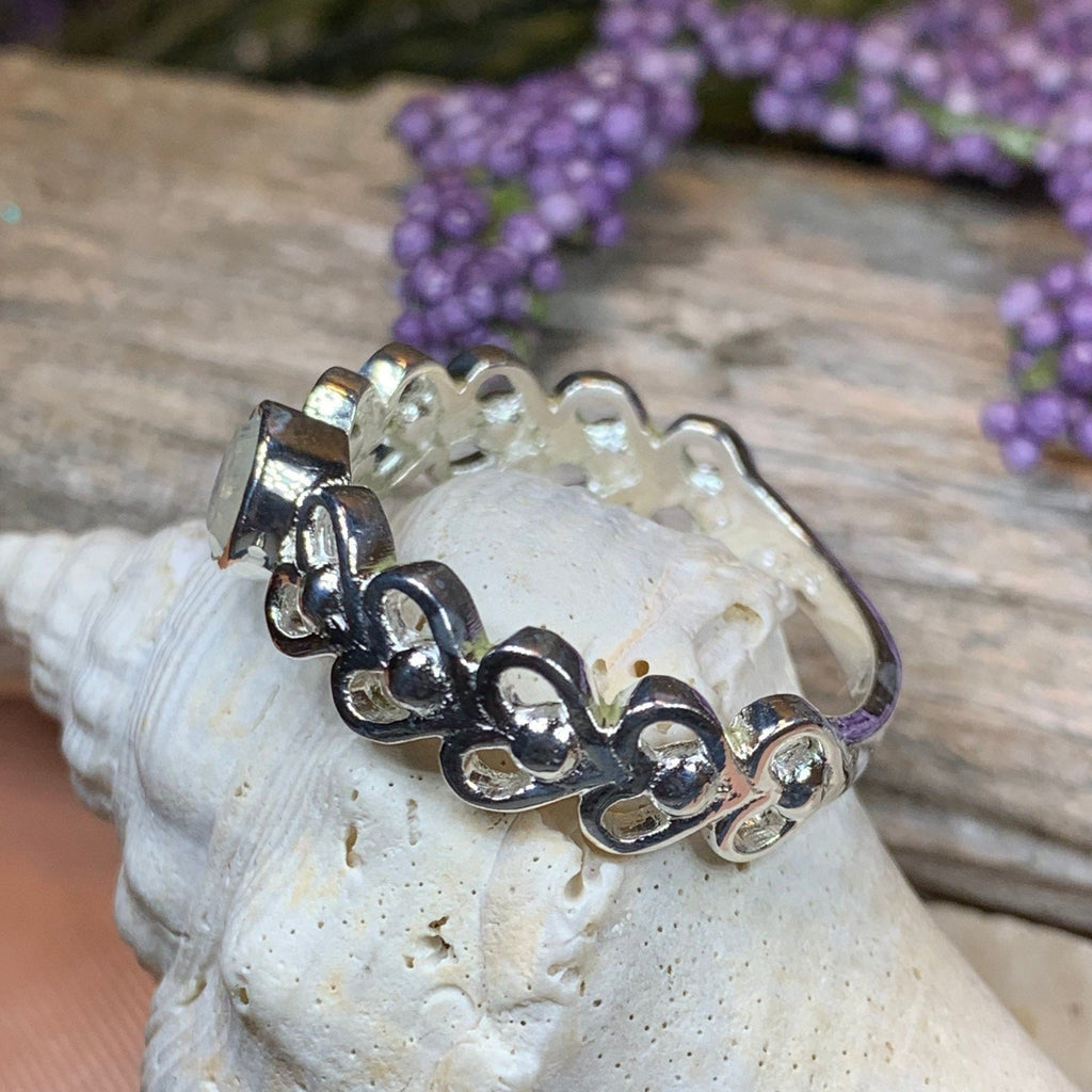 Jarida Celtic Love Knot Ring with Moonstone