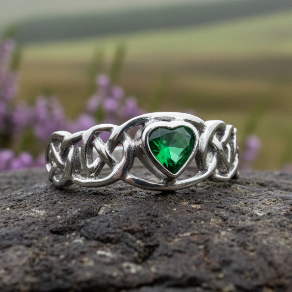Amore Celtic Heart Ring in Sterling Silver