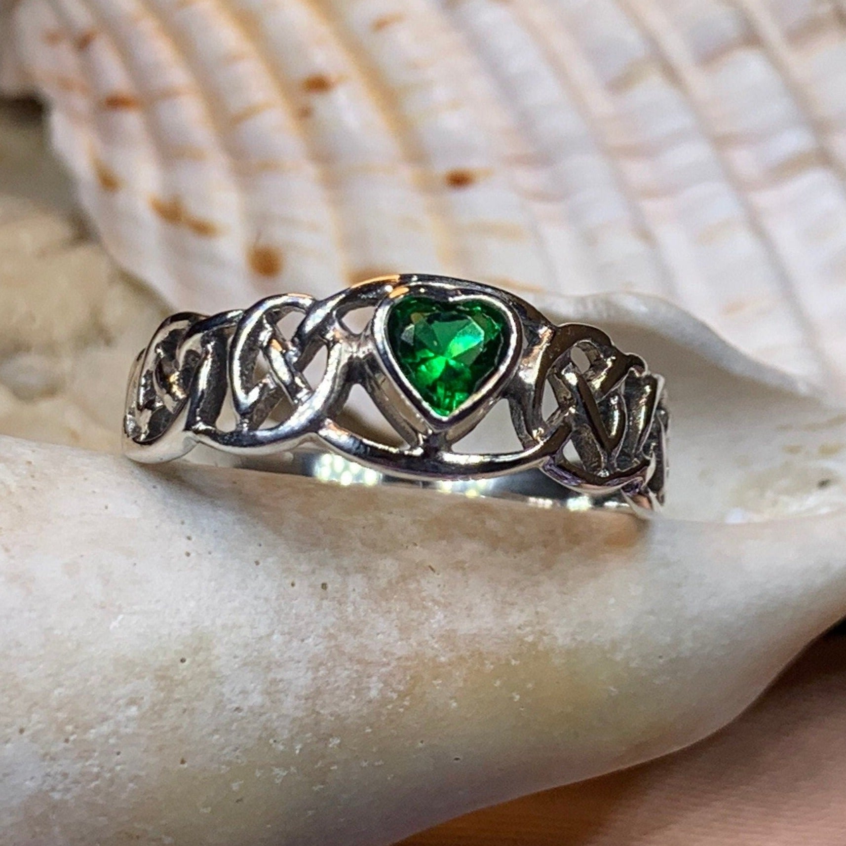 Amore Celtic Heart Ring in Sterling Silver