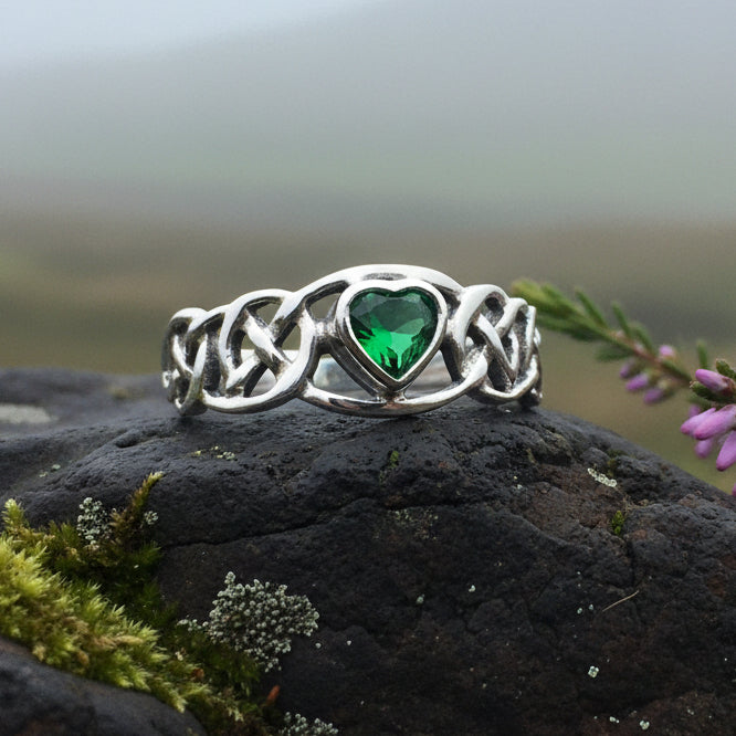 Amore Celtic Heart Ring in Sterling Silver