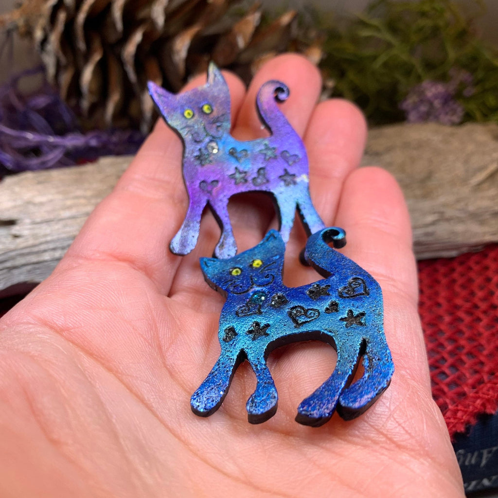 Zesty Cat Brooch - Handmade in Scotland