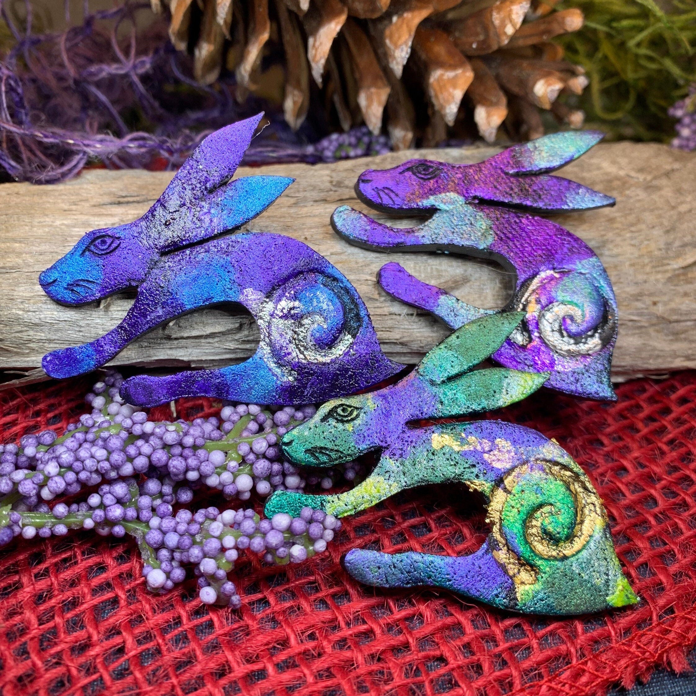 Zahina Rabbit Brooch - Handmade in Scotland