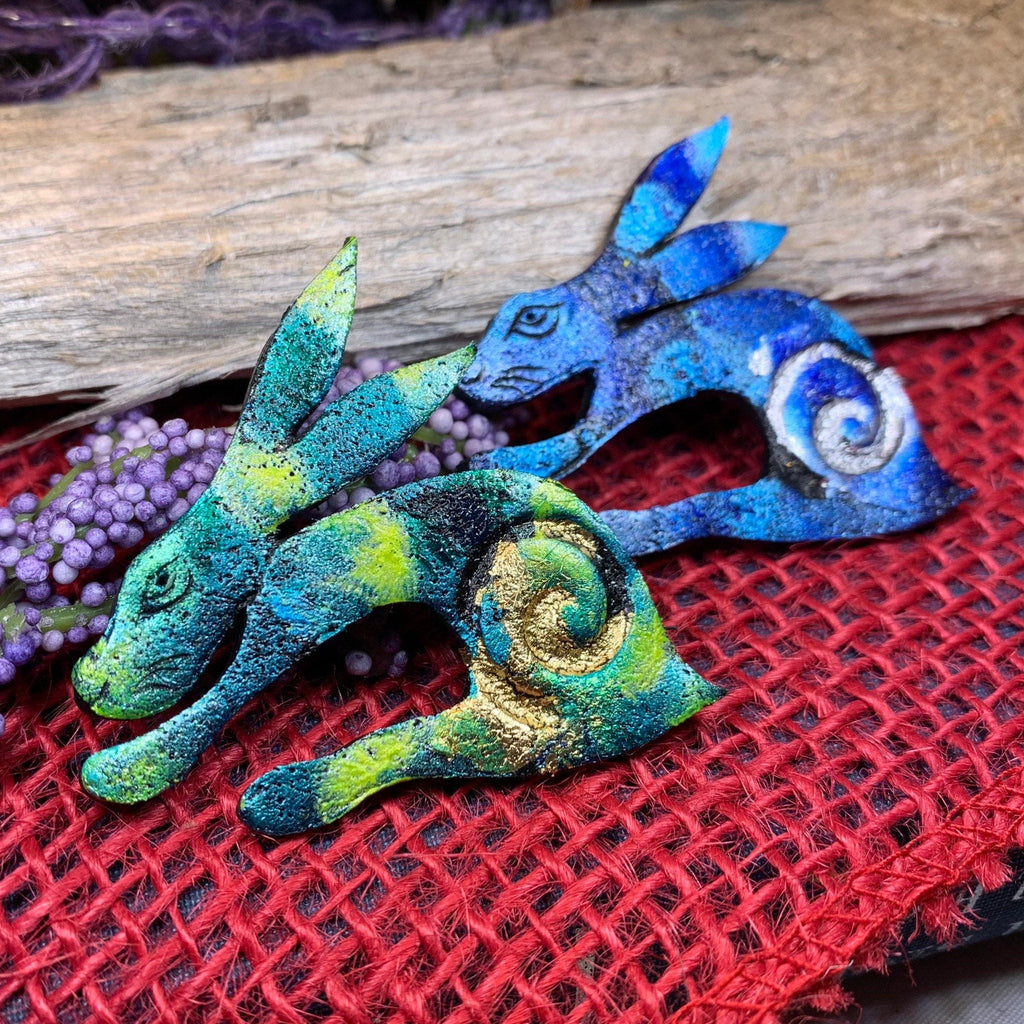 Zahina Rabbit Brooch - Handmade in Scotland